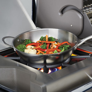 Wok panna i rostfritt